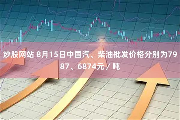 炒股网站 8月15日中国汽、柴油批发价格分别为7987、6874元／吨