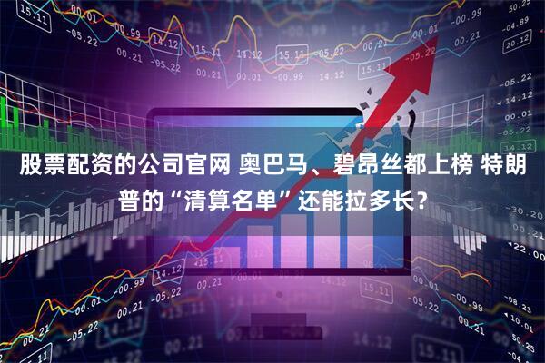 股票配资的公司官网 奥巴马、碧昂丝都上榜 特朗普的“清算名单”还能拉多长？